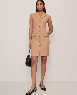 The Peak Lapel Blazer Dress Sesame