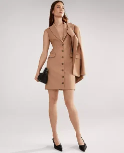 The Peak Lapel Blazer Dress Sesame 5 The Peak Lapel Blazer Dress Sesame -Ann Taylor Store 858576 7003 MKTG2