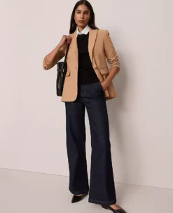 Fitted Long Blazer Sesame -Ann Taylor Store 858624 7003 ALT3