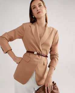 Fitted Long Blazer Sesame -Ann Taylor Store 858624 7003 MKTG2