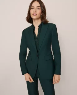 Women's Pine Grove Fitted Long Blazer - Elegant Tailored Suit Jacket