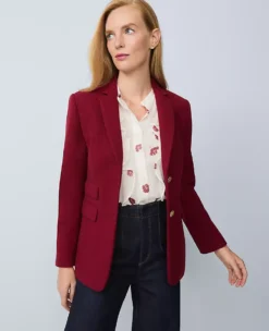 The Petite Greenwich Tailored Blazer in Cherry Pie