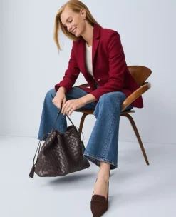 The Petite Greenwich Tailored Blazer in Cherry Pie -Ann Taylor Store 858638 019822 ALT3