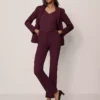 Women's Straight Leg Ponte Pants in Poised Plum