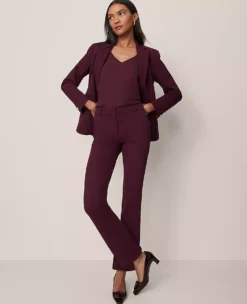 Women's Straight Leg Ponte Pants in Poised Plum