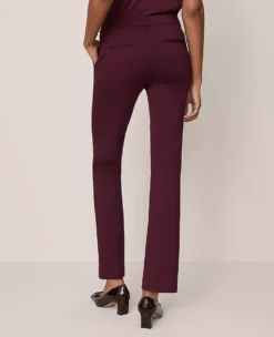 Women's Straight Leg Ponte Pants in Poised Plum 6 Women's Straight Leg Ponte Pants in Poised Plum -Ann Taylor Store 858649 9536 ALT2