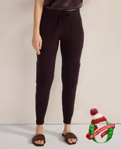 Haven Well Within 100% Cashmere Cargo Joggers - Holiday Cranberry