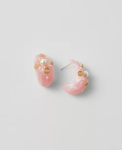 Pink Quartz Embellished Teardrop Earrings - Elegant Everyday Glamour